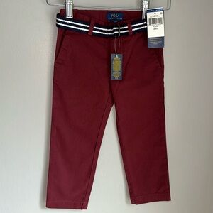 NWT Polo Ralph Lauren Toddler Boy Pants with Belt Size 2T